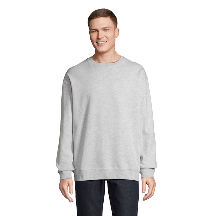 Sweat unisexe promotionnel COLUMBIA Blanc Chiné